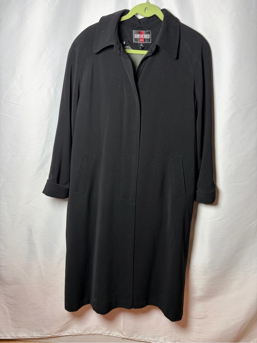 Classic Black Women's Trench Coat Dress